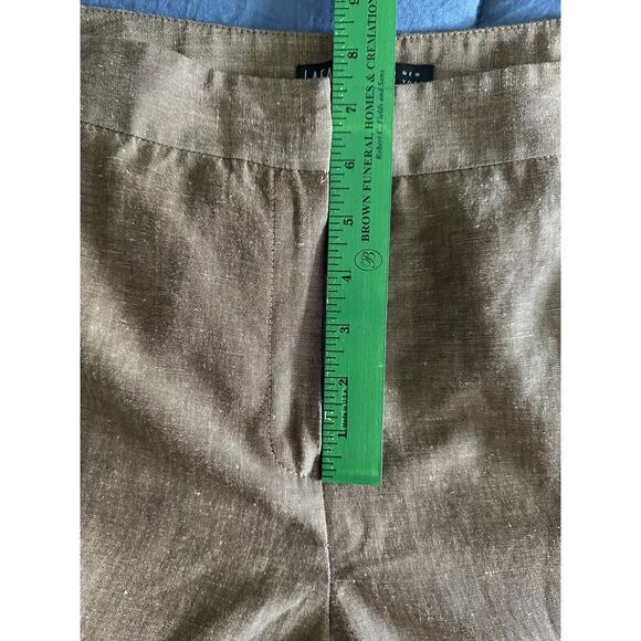 Lafayette 148 NY Women’s Brown Linen Wool Blend Wide Leg Trouser Dress Pants 16 - Picture 7 of 9